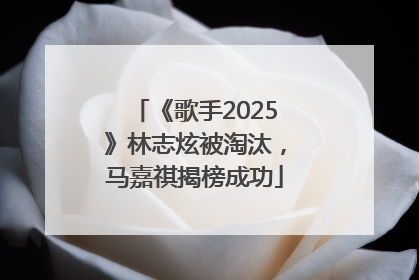 《歌手2025》林志炫被淘汰，马嘉祺揭榜成功