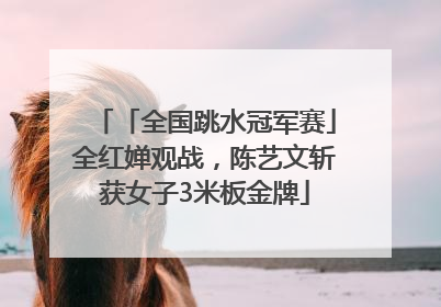 「全国跳水冠军赛」全红婵观战，陈艺文斩获女子3米板金牌