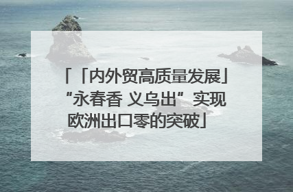 「内外贸高质量发展」“永春香 义乌出”实现欧洲出口零的突破