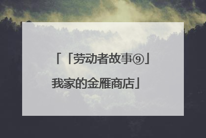 「劳动者故事⑨」我家的金雁商店