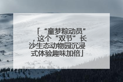 “童梦粽动员”，这个“双节”长沙生态动物园沉浸式体验趣味加倍