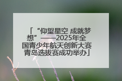 “仰望星空 成就梦想”——2025年全国青少年航天创新大赛青岛选拔赛成功举办