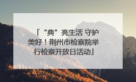 “典”亮生活 守护美好！荆州市检察院举行检察开放日活动