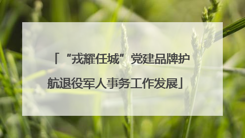 “戎耀任城”党建品牌护航退役军人事务工作发展