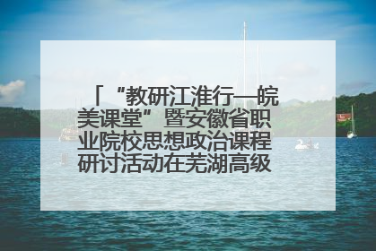 “教研江淮行—皖美课堂”暨安徽省职业院校思想政治课程研讨活动在芜湖高级职业技术学校举行