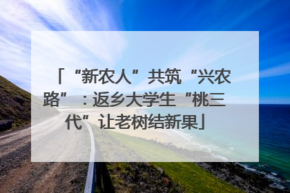 “新农人”共筑“兴农路”：返乡大学生“桃三代”让老树结新果