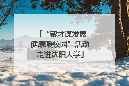“聚才谋发展 健康暖校园”活动走进沈阳大学