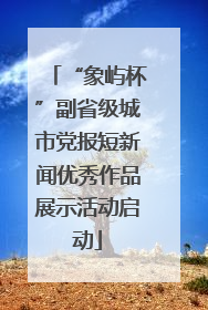 “象屿杯”副省级城市党报短新闻优秀作品展示活动启动