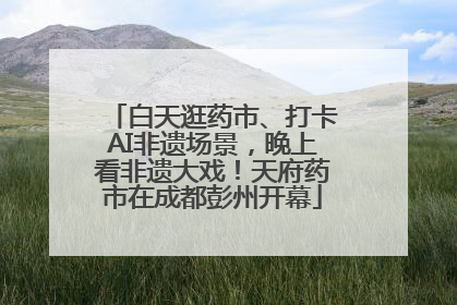 白天逛药市、打卡AI非遗场景，晚上看非遗大戏！天府药市在成都彭州开幕