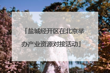 盐城经开区在北京举办产业资源对接活动