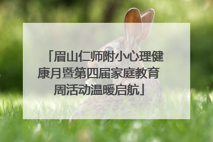 眉山仁师附小心理健康月暨第四届家庭教育周活动温暖启航