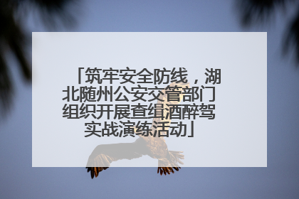筑牢安全防线，湖北随州公安交管部门组织开展查缉酒醉驾实战演练活动