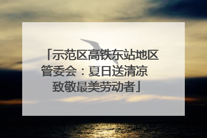 示范区高铁东站地区管委会：夏日送清凉 致敬最美劳动者