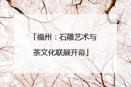 福州：石雕艺术与茶文化联展开幕