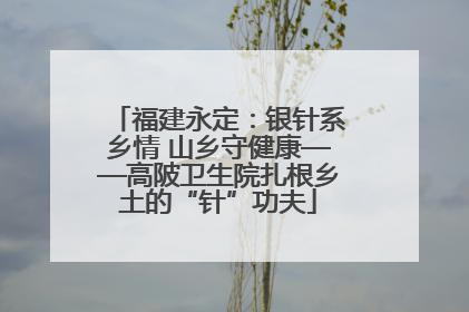 福建永定：银针系乡情 山乡守健康——高陂卫生院扎根乡土的“针”功夫