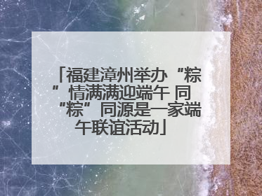 福建漳州举办“粽”情满满迎端午 同“粽”同源是一家端午联谊活动