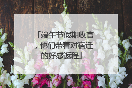端午节假期收官，他们带着对宿迁的好感返程