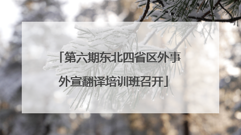 第六期东北四省区外事外宣翻译培训班召开
