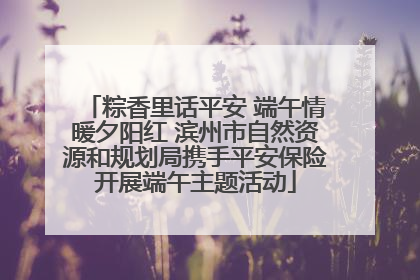 粽香里话平安 端午情暖夕阳红 滨州市自然资源和规划局携手平安保险开展端午主题活动