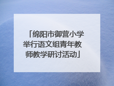 绵阳市御营小学举行语文组青年教师教学研讨活动