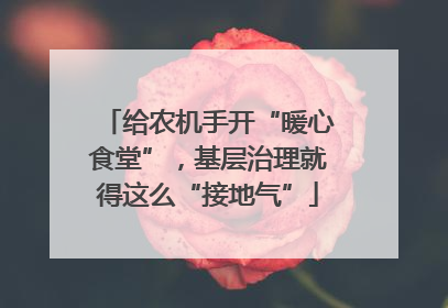 给农机手开“暖心食堂”，基层治理就得这么“接地气”