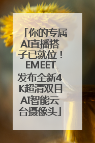 你的专属AI直播搭子已就位！EMEET发布全新4K超清双目AI智能云台摄像头