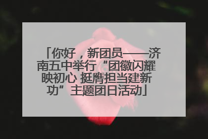 你好，新团员——济南五中举行“团徽闪耀映初心 挺膺担当建新功”主题团日活动
