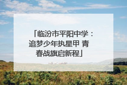 临汾市平阳中学：追梦少年执星甲 青春战旗启新程