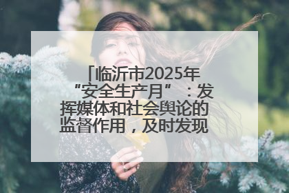 临沂市2025年“安全生产月”：发挥媒体和社会舆论的监督作用，及时发现并消除安全隐患