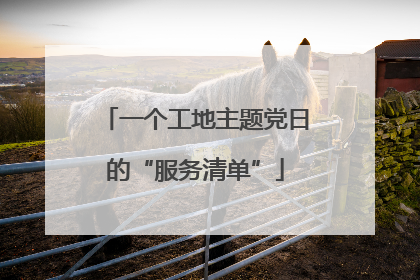 一个工地主题党日的“服务清单”