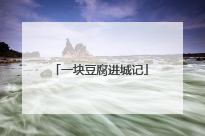 一块豆腐进城记