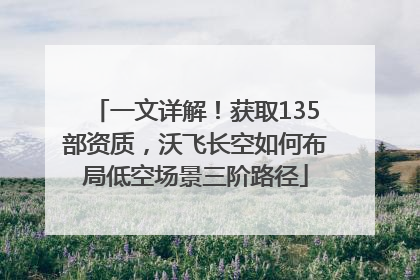 一文详解！获取135部资质，沃飞长空如何布局低空场景三阶路径
