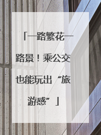 一路繁花一路景！乘公交也能玩出“旅游感”