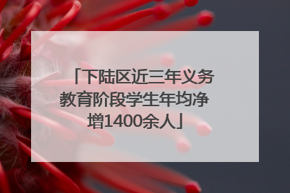 下陆区近三年义务教育阶段学生年均净增1400余人