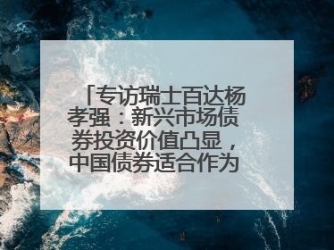 专访瑞士百达杨孝强：新兴市场债券投资价值凸显，中国债券适合作为“稳定器”