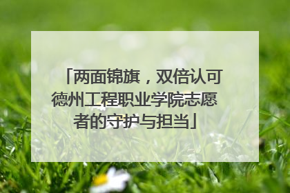 两面锦旗，双倍认可德州工程职业学院志愿者的守护与担当