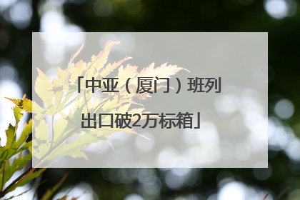 中亚（厦门）班列出口破2万标箱
