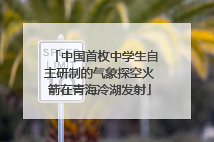中国首枚中学生自主研制的气象探空火箭在青海冷湖发射