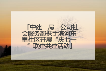 中建一局二公司社会服务部携手滨河东里社区开展“庆七一”联建共建活动