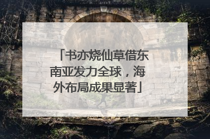 书亦烧仙草借东南亚发力全球，海外布局成果显著