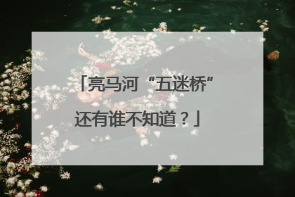 亮马河“五迷桥”还有谁不知道？