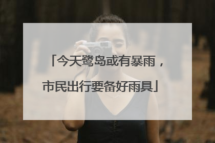 今天鹭岛或有暴雨，市民出行要备好雨具