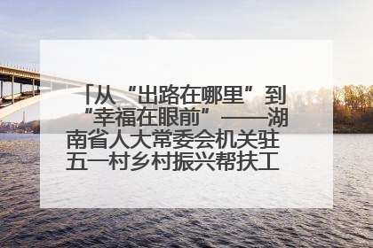 从“出路在哪里”到“幸福在眼前”——湖南省人大常委会机关驻五一村乡村振兴帮扶工作队书写振兴答卷