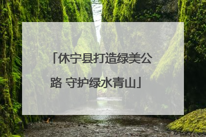 休宁县打造绿美公路 守护绿水青山