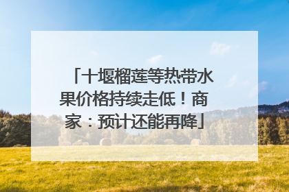 十堰榴莲等热带水果价格持续走低！商家：预计还能再降