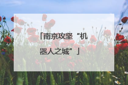 南京攻坚“机器人之城”