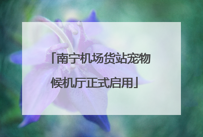 南宁机场货站宠物候机厅正式启用