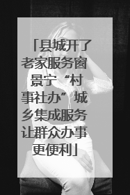 县城开了老家服务窗 景宁“村事社办”城乡集成服务让群众办事更便利