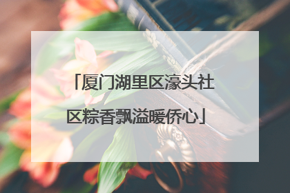 厦门湖里区濠头社区粽香飘溢暖侨心