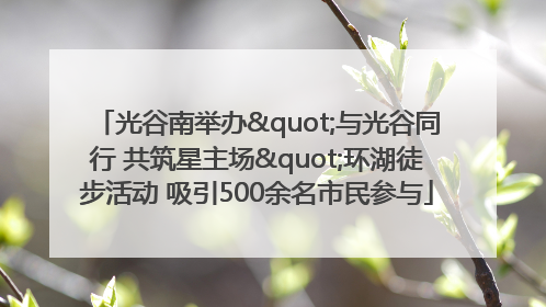 光谷南举办"与光谷同行 共筑星主场"环湖徒步活动 吸引500余名市民参与